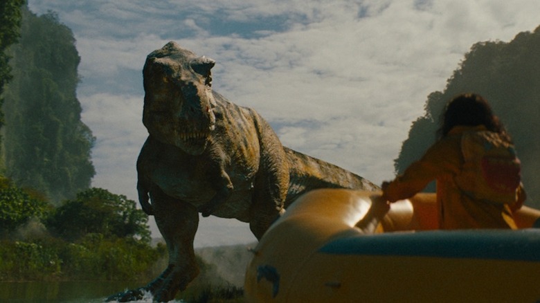 A Tyrannosaurus Rex has bad intentions for life in a new birth