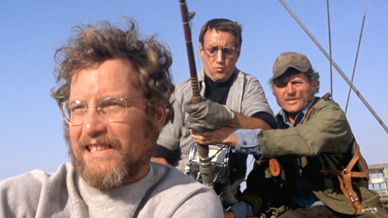 Matt Hooper, Chief Martin Brody, and Quint hop on a boat and experience horrors in Jaws