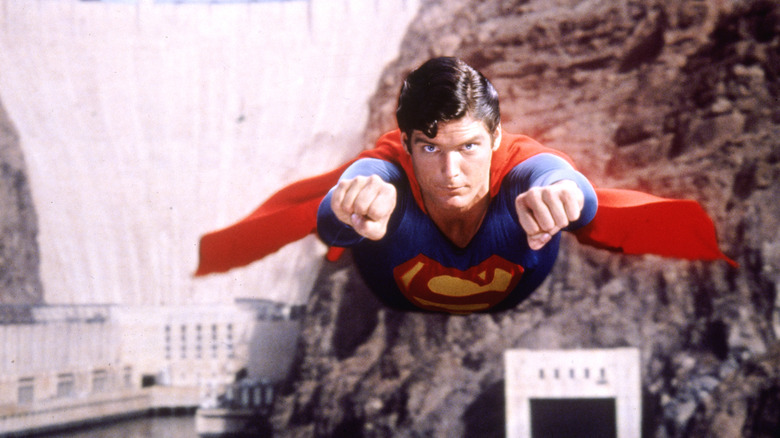 Christopher Reeve flying by Hoover Dam in "Superman: The Movie"