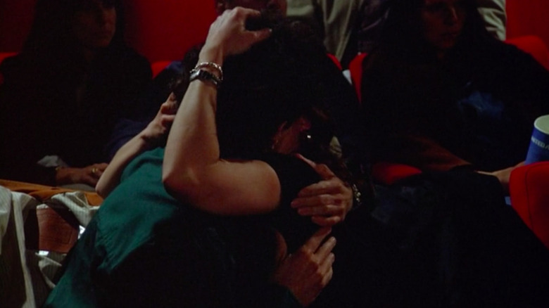 Jerry and Rachel make out during Schindler's List in Seinfeld