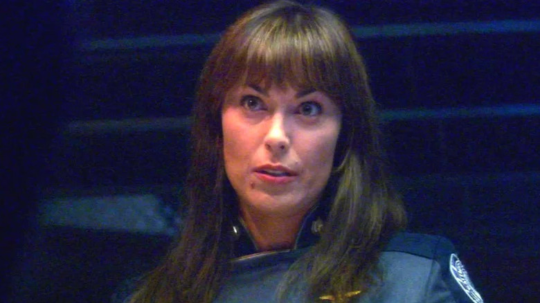Admiral Helena Cain wearing a uniform in Battlestar Galactica