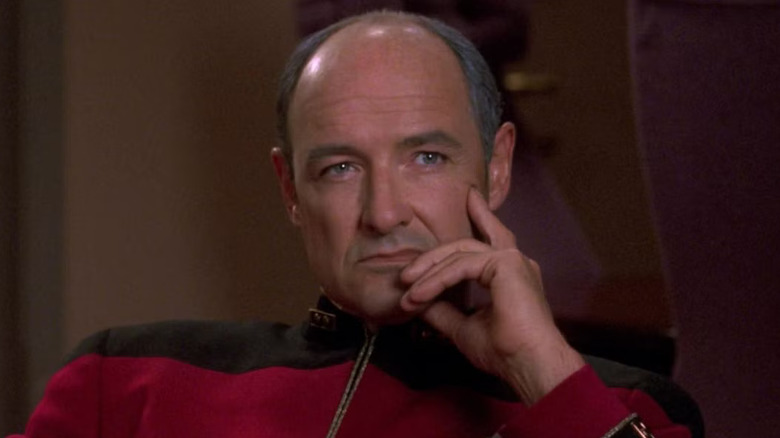 Admiral Pressman looking crafty in Star Trek: The Next Generation