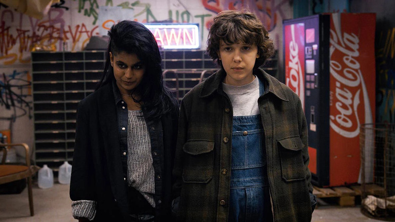 Kali and Eleven standing next to each other on Stranger Things