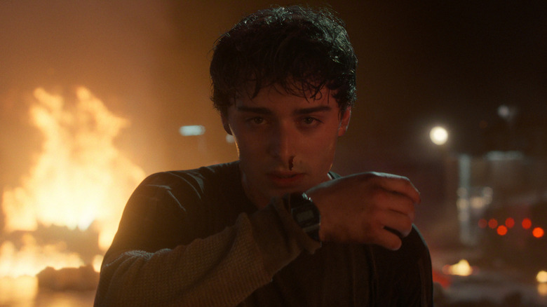 Will wiping his bloody nose in Stranger Things season 5