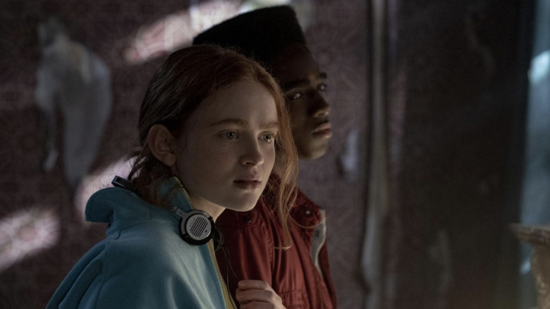 Sadie Sink and Caleb McLaughlin in Stranger Things