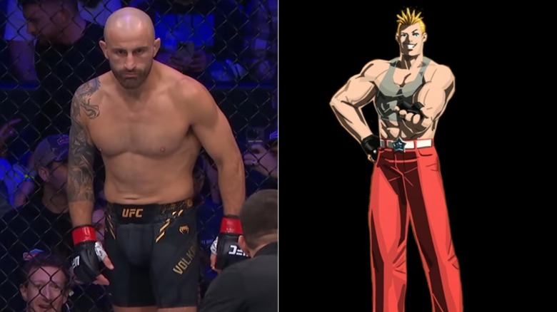 Alexander Volkanovski preparing for a UFC fight night to Joe from Street Fighter