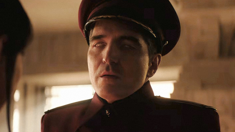M. Bison rolls his eyes back in Street Fighter