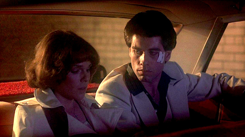 Karen Lynn Gorney and John Travolta talk in the car in Saturday Night Fever