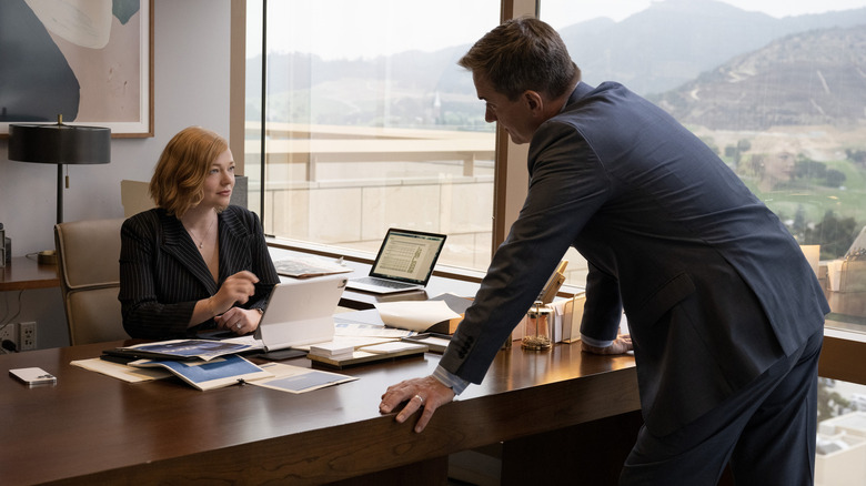 Matthew Macfadyen and Sarah Snook in Succession