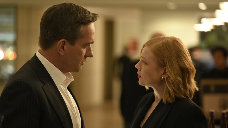 Matthew Macfayden and Sarah Snook in Succession 