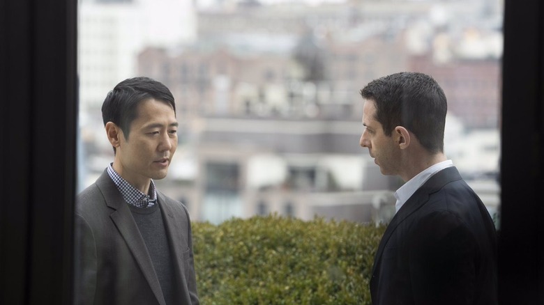 Robert Yang and Jeremy Strong in Succession