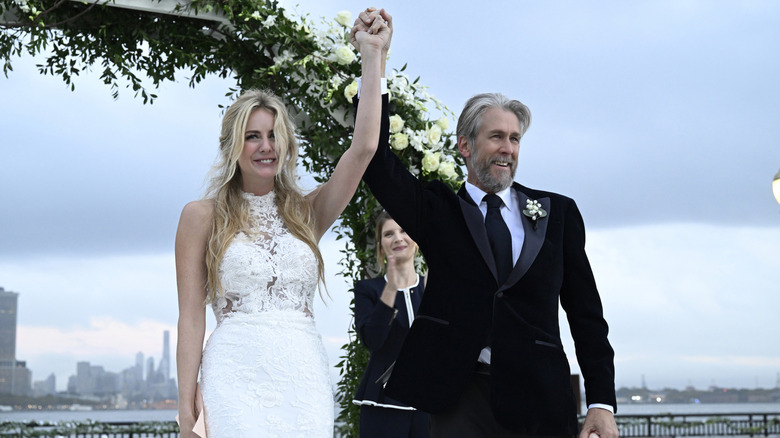 Justine Lupe and Alan Ruck in Succession