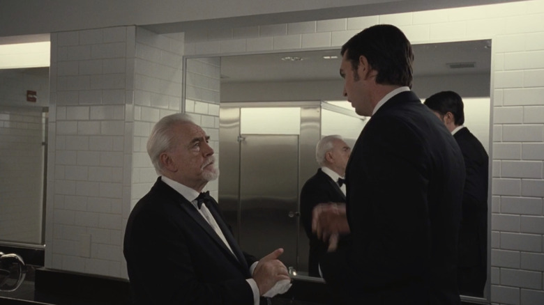 Brian Cox and Nicholas Braun in Succession