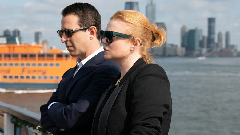 Jeremy Strong and Sarah Snook as Kendall and Shiv Roy in Succession season 4
