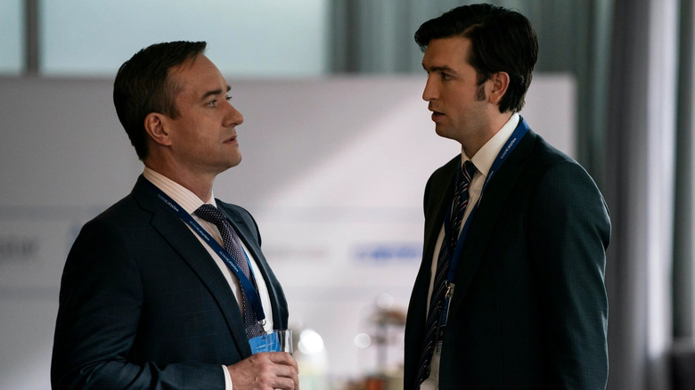 Matthew Macfadyen and Nicholas Braun in Succession