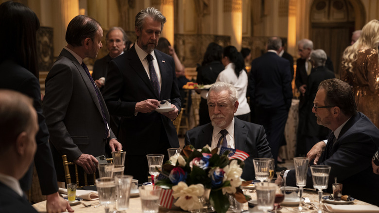 Succession, Logan at a political conference