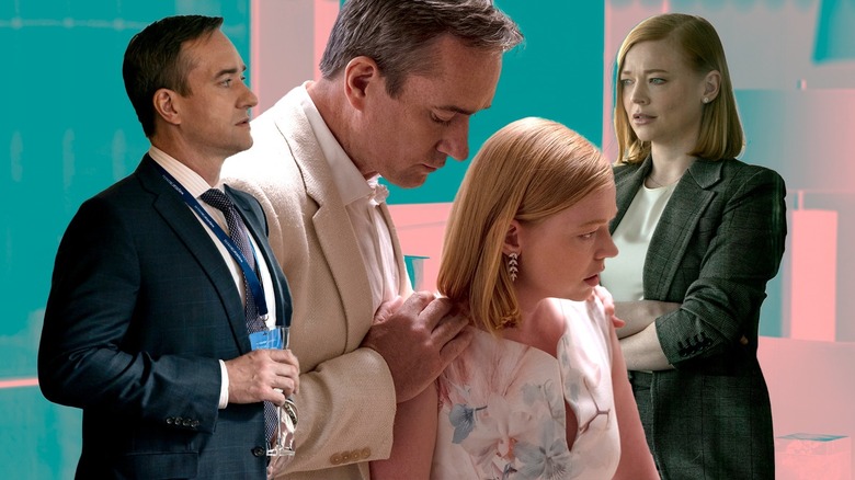 Sarah Snook and Matthew Macfadyen in Succession