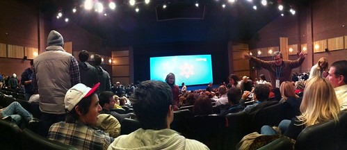 Finally made it into the Eccles for the premiere(?) of MY IDIOT BROTHER [rough panoramic photo]