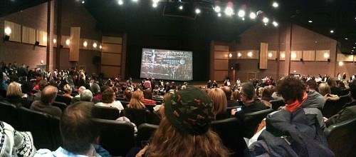 Panorama: My very first Sundance screening at the Eccles Theater ("Howl"). 1300+ seats