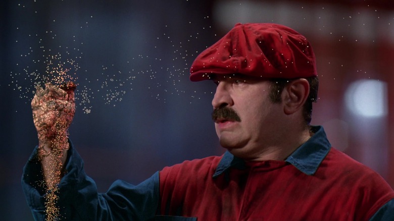 Mario slowly dissloving in Super Mario Bros.