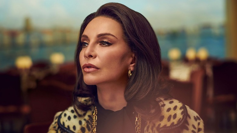 Calista Flockhart as Lee Radziwill in Feud: Capote vs. The Swans.