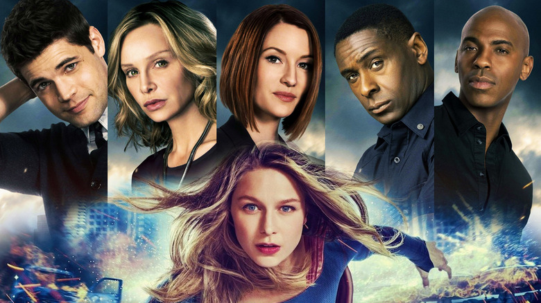 The cast of Supergirl in a composite of promotional photos