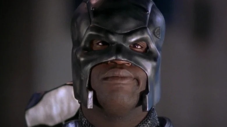 Shaquille O'Neal's John Henry Irons looking straight ahead in Steel