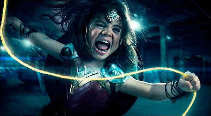 Photoshop Dad - Wonder Woman Daughter