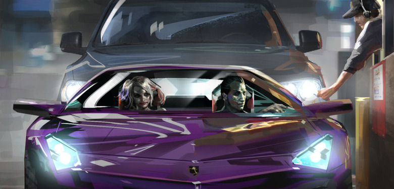 Suicide Squad Concept Art - Joker and Harley Quinn Drive Thru