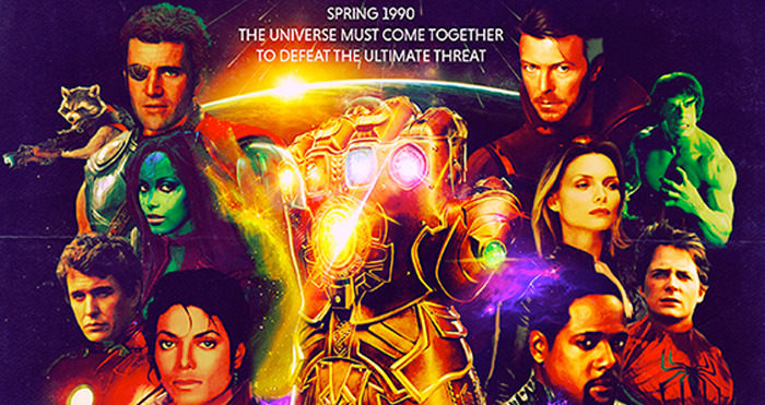 Avengers Infinity War 90s Poster