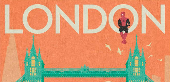 Spider-Man Far From Home - London Travel Poster