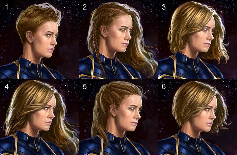 Avengers: Endgame - Captain Marvel Hairstyle Concept Art