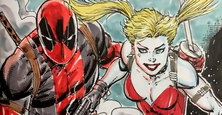 Deadpool and Harley Quinn Sketch for Charity