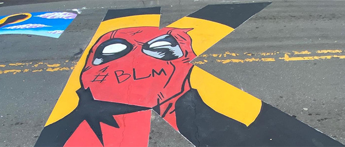 Deadpool on Black Lives Matter Mural