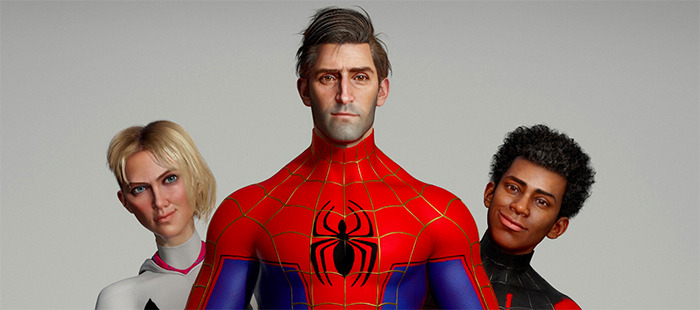 Spider-Man: Into the Spider-Verse Photorealistic Characters