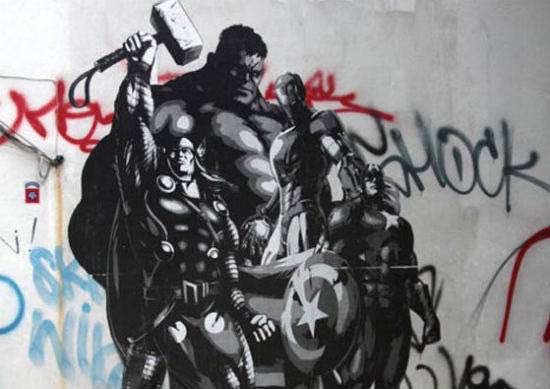 Avengers graffiti header