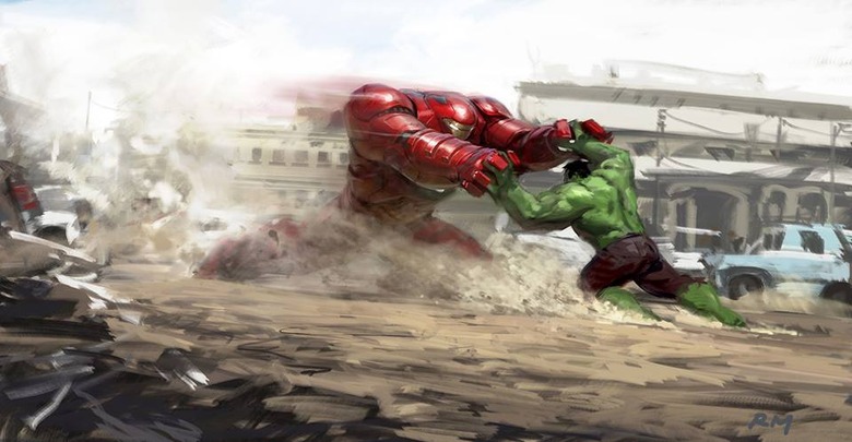 Hulk v Hulkbuster concept art