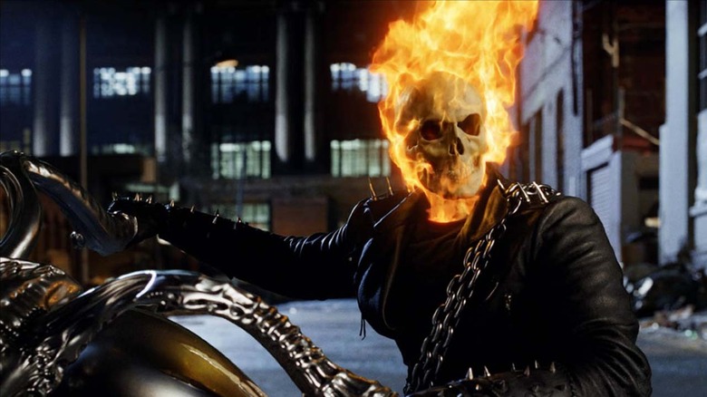 Ghost Rider on motorcycle