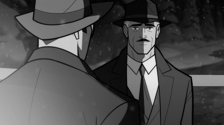 Frank Grillo's Agent Faraday speaking to Clark Kent in Justice League: Warworld