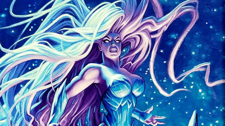 Cythonna surrounded by snow and ice