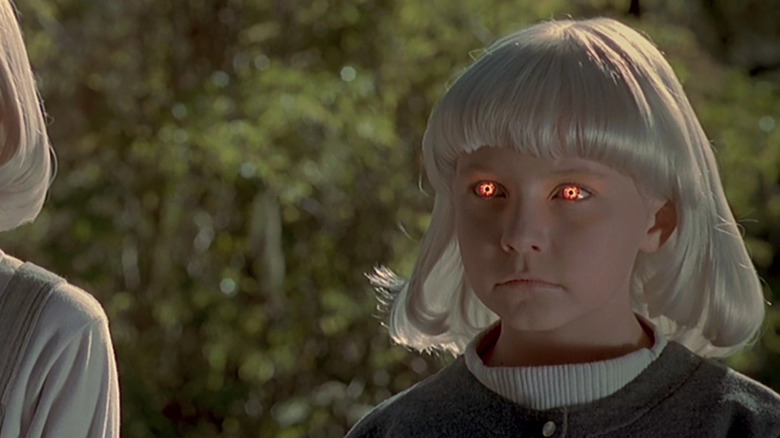 Mara with glowing eyes in Village of the Damned