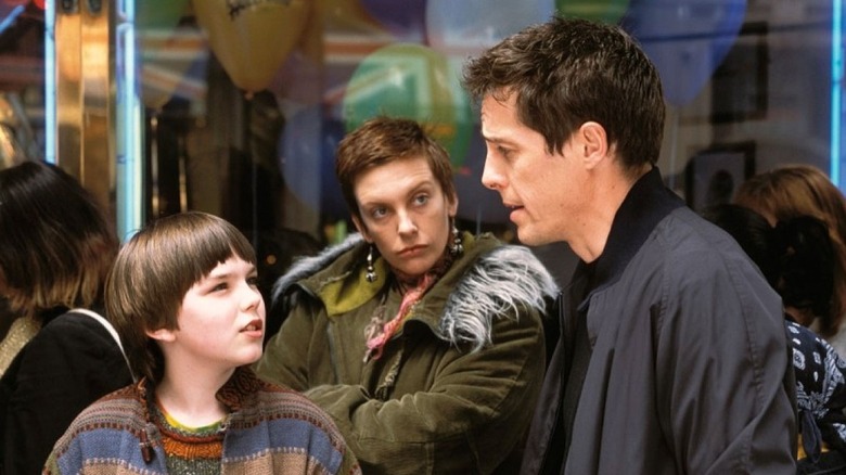 Nicholas Hult with Tony Collet and Hugh Grant for a boy