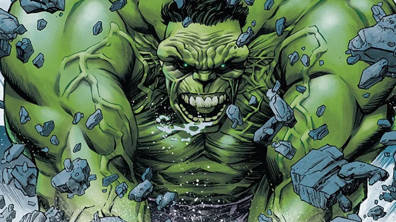 Hulk looking angry and about to attack
