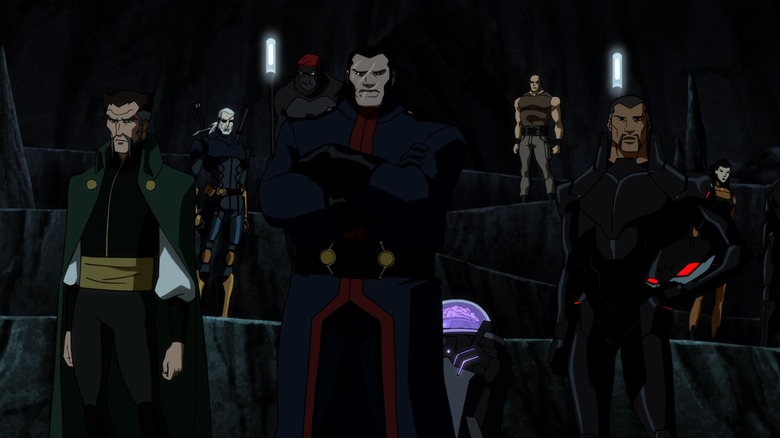 Vandal Savage is surrounded by the association of injustice in young justice