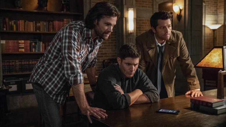 Sam, Dean, and Castiel in Supernatural