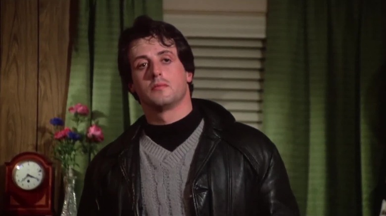 Rocky Balboa (Sylvester Stallone) standing in 