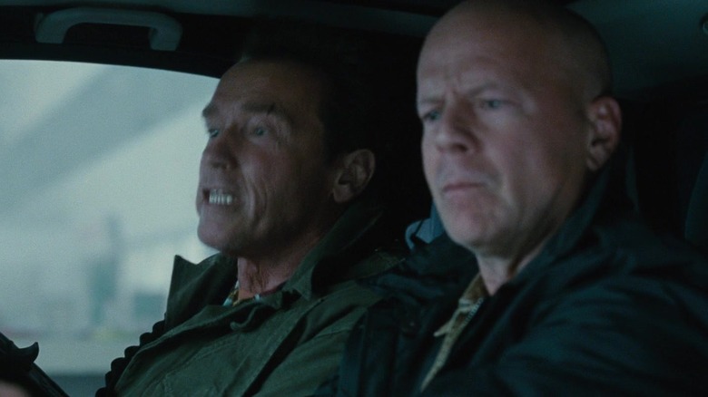 Trench and Church in a car in The Expendables 2