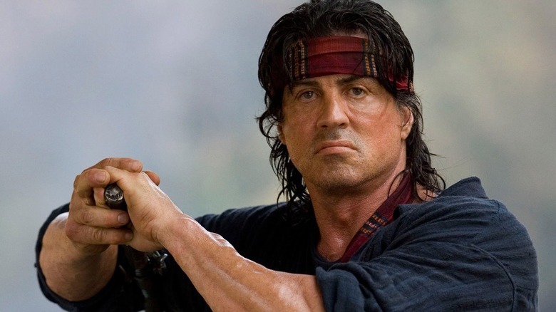 Sylvester Stallone in the role of John Rambo in Rambo IV