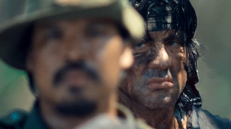 John Rambo moments before eliminating an enemy in Rambo IV