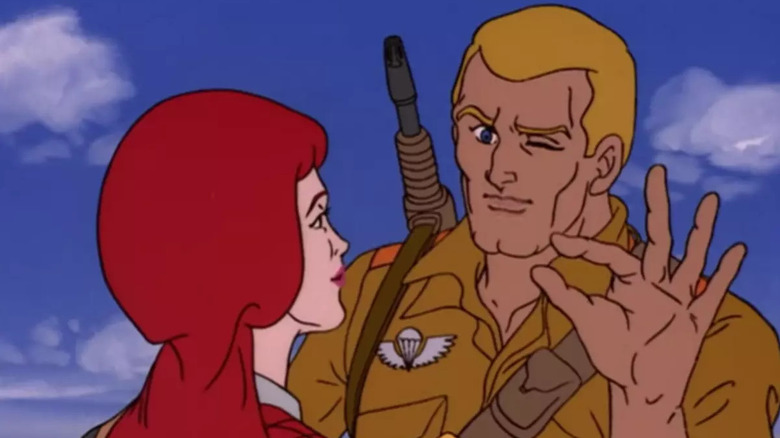 Duke, winking to Lady Jaye, in G.I. Joe: A Real American Hero
